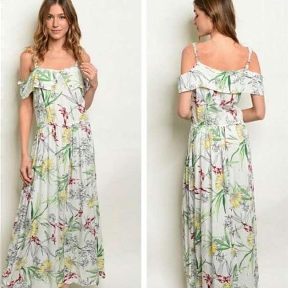 Bohemian Fall Floral Maxi Dress - Picture 2 of 5